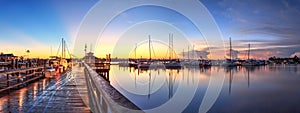 Sunrise over Naples City Dock in Naples, Florida. photo